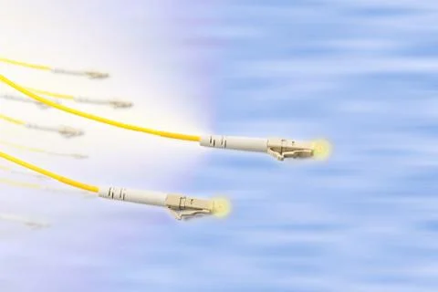 Fiber optic patchcord with lighting effect Stock Photos