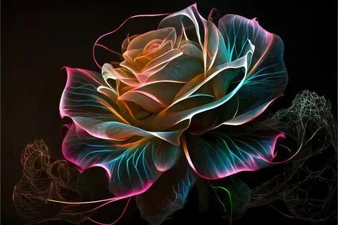 Fiber Optic Rose イラスト素材
