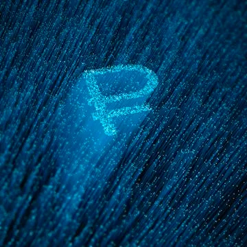 Fiber-optic ruble concept Illustrazione stock