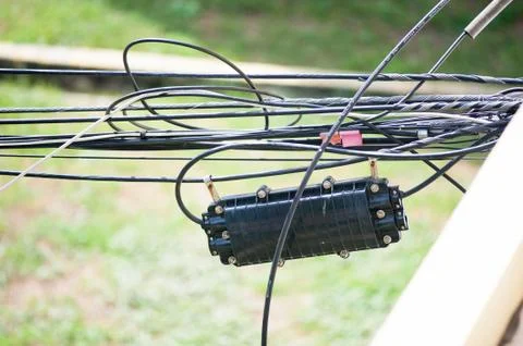 Fiber optic with servers in a technology data center Stock Photos