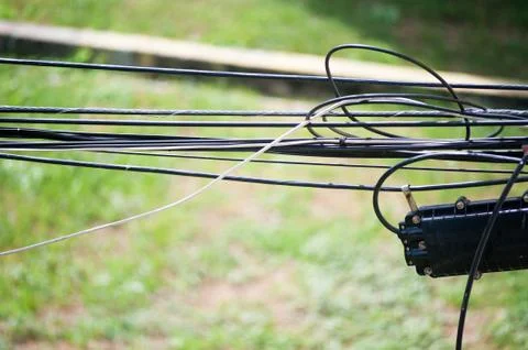 Fiber optic with servers in a technology data center Stock Photos
