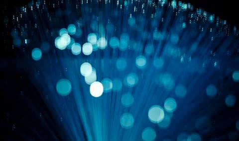 Fiber optic showing data or internet communication concept Foto stock