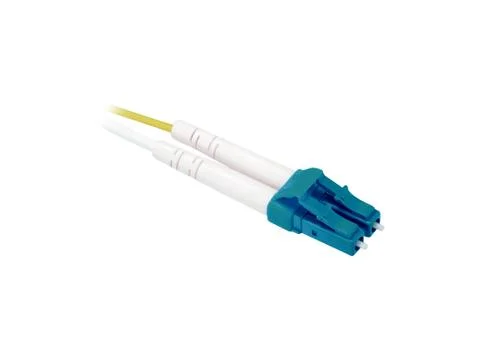Fiber Optic Singlemode Cable with LC Connector Stock Photos