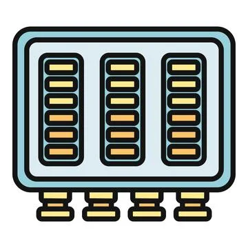 Fiber optic splice closure network connection icon Stock Illustration