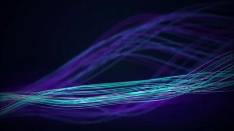 Fiber optic strands glowing wave seamless loop motion background Stock Footage 344711828