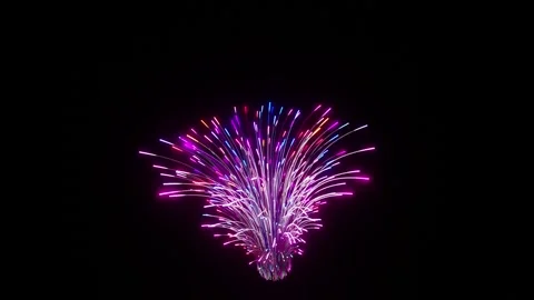 Fiber optic wires and data stream animation Stock Footage 279826684