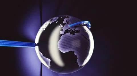 Fiber optic world Stock Footage 12681122