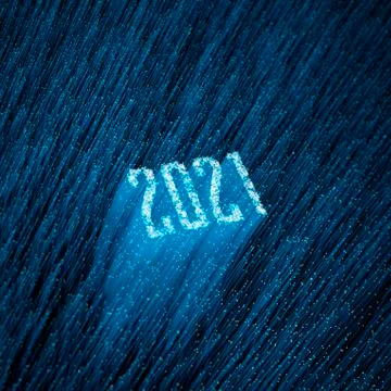 Fiber-optic year 2021 concept Stock-Illustration