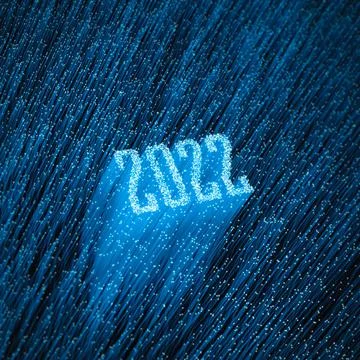 Fiber-optic year 2022 concept Illustrazione stock