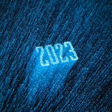 Fiber-optic year 2023 concept Stock-Illustration