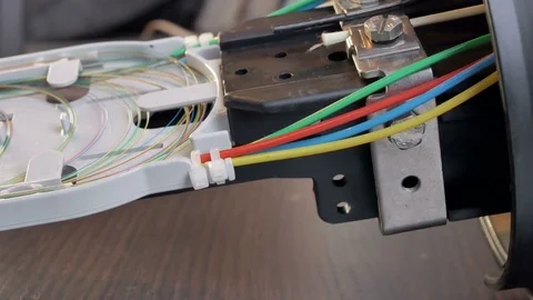 Fiber optical box. Stock Footage 69851167