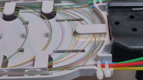 Fiber optical box. Stock Footage 69851994