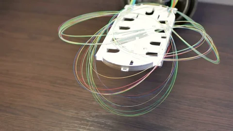 Fiber optical box. Stock Footage 69857174