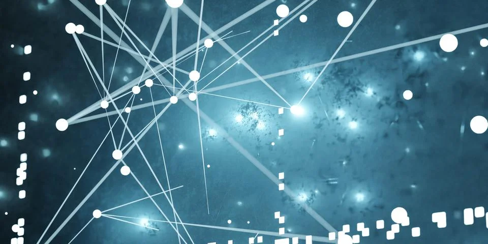 Fiber optical network cable internet connection concept artificial intelligence Illustrazione stock