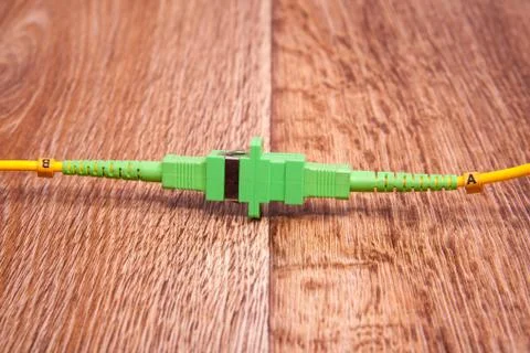 Fiber optical network connector Stock Photos