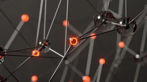 Fiber opticcables transmitting high-speed data signals. Illustration