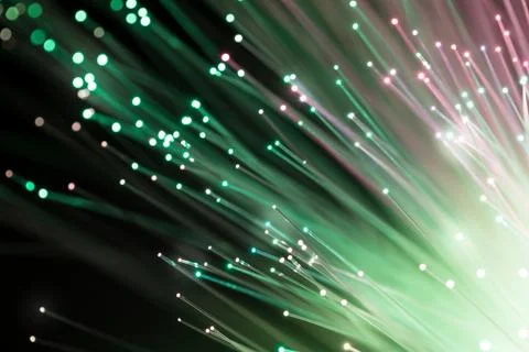 Fiber optics, abstract &amp; blur background Stock Photos