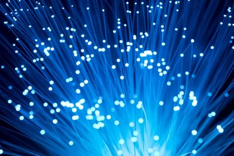 Fiber optics, abstract &amp; blur background Stock Photos