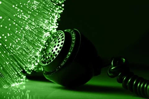 Fiber optics background with lots of light spots Stock Photos