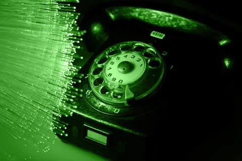 Fiber optics background with lots of light spots Stock Photos
