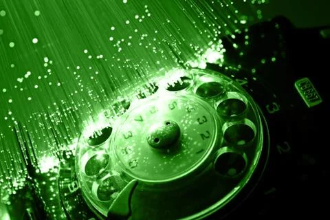 Fiber optics background with lots of light spots Stock Photos
