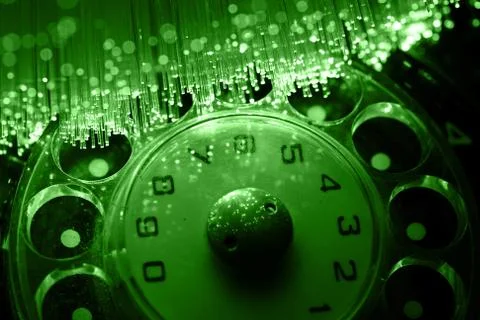 Fiber optics background with lots of light spots Stock Photos