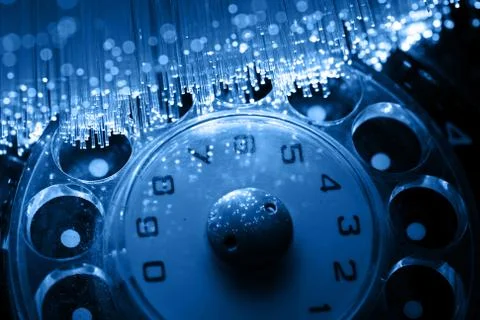 Fiber optics background with lots of light spots Stock Photos