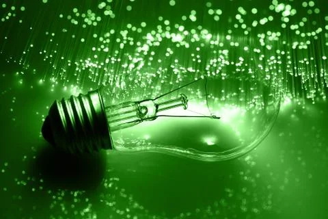 Fiber optics background with lots of light spots Stock Photos