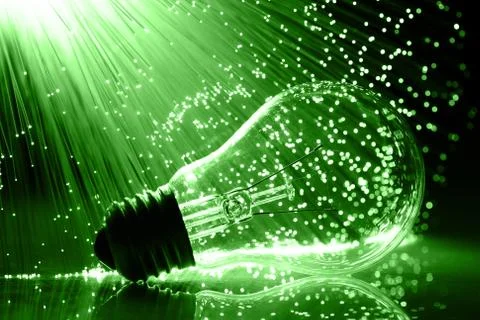 Fiber optics background with lots of light spots Foto stock