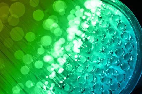 Fiber optics background with lots of light spots Foto stock