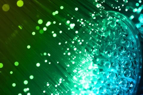 Fiber optics background with lots of light spots Stock Photos