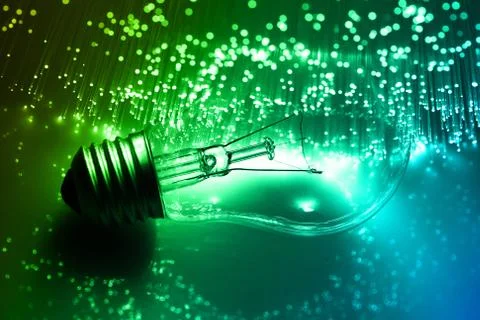 Fiber optics background with lots of light spots Stock Photos