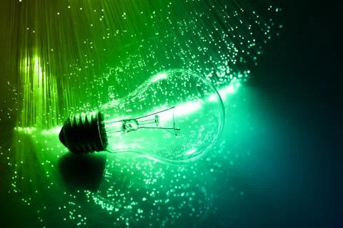Fiber optics background with lots of light spots Stock Photos