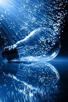 Fiber optics background with lots of light spots Stock Photos