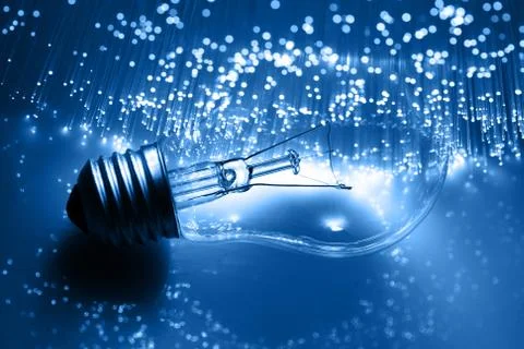 Fiber optics background with lots of light spots Stock Photos