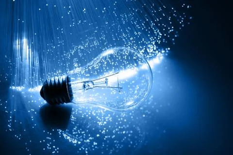 Fiber optics background with lots of light spots Stock Photos