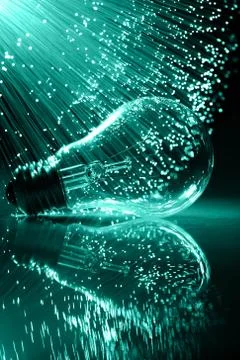 Fiber optics background with lots of light spots Stock Photos