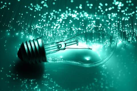 Fiber optics background with lots of light spots Stock Photos