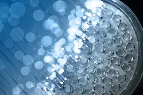 Fiber optics background with lots of light spots Stock Photos