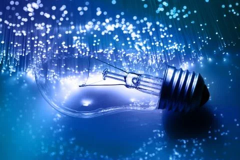 Fiber optics background with lots of light spots Stock Photos