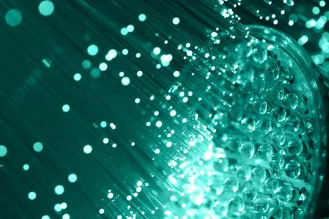 Fiber optics background with lots of light spots Stock Photos