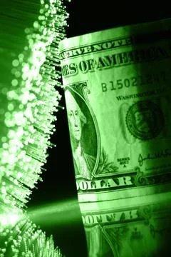 Fiber optics background with lots of light spots Stock Photos