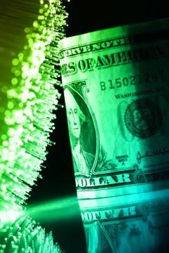 Fiber optics background with lots of light spots Stock Photos