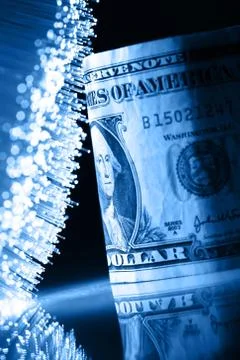Fiber optics background with lots of light spots Stock Photos