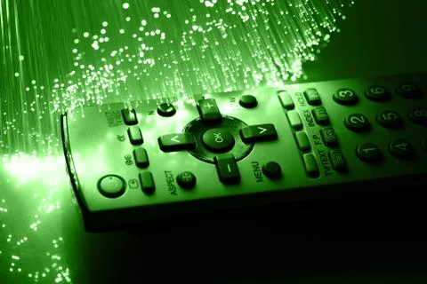 Fiber optics background with lots of light spots Stock Photos