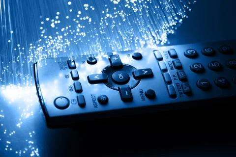 Fiber optics background with lots of light spots Stock Photos