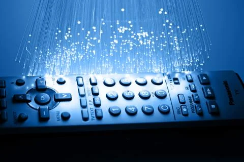 Fiber optics background with lots of light spots Stock Photos