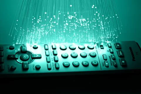 Fiber optics background with lots of light spots Stock Photos