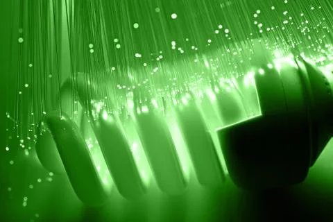 Fiber optics background with lots of light spots Stock Photos