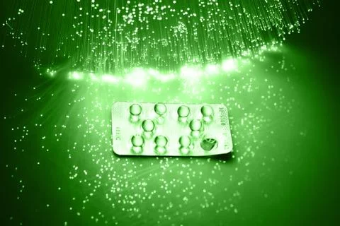 Fiber optics background with lots of light spots Stock Photos